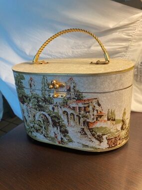 Vintage Decoupage purse with European design